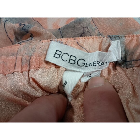 BCBGeneration Women Y2K Multicolor Mini Skirt Medium M Elastic Waist Pleated EUC - Picture 9 of 9